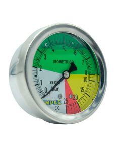 Manometro ISOMETRICO IMPAC 60 Bar 63mm Conex.1/4" Posterior